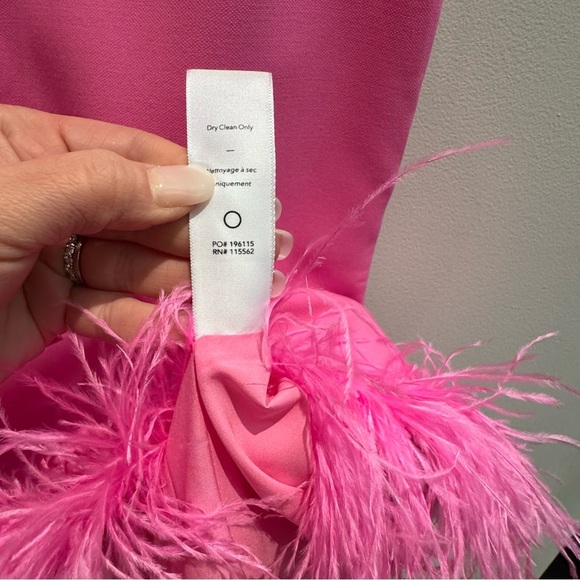 NWT- Likely Kikka Pink Feather Dress Women's Size 2 - Picture 6 of 7